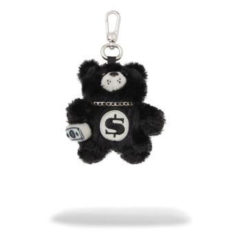 FUR CRAY BLACK BEAR CUB KEYCHAIN