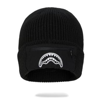 BLACK POCKET BEANIE