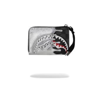 SILVER SIDE DRIP BLACK CHECK WALLET