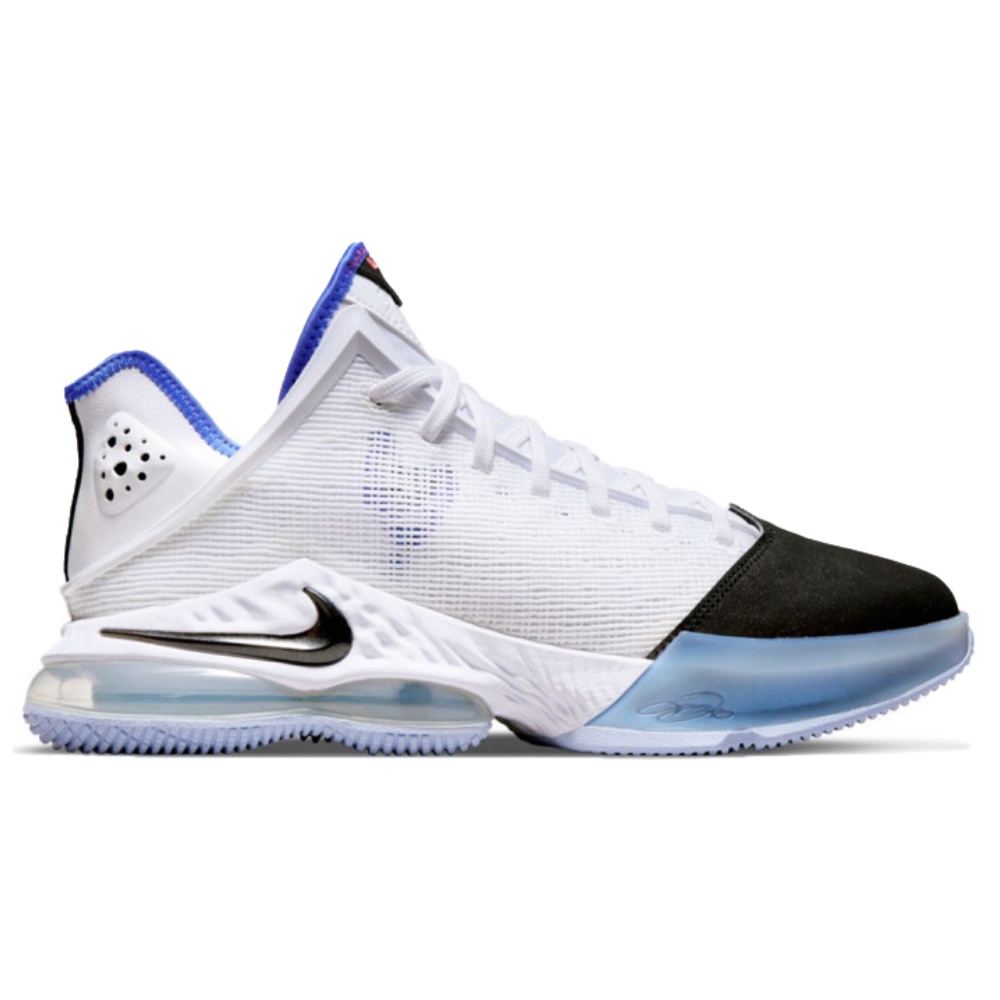 Sneakers NIKE LEBRON XIX LOW DH1270 Man white black medium blue siren red FootCourt